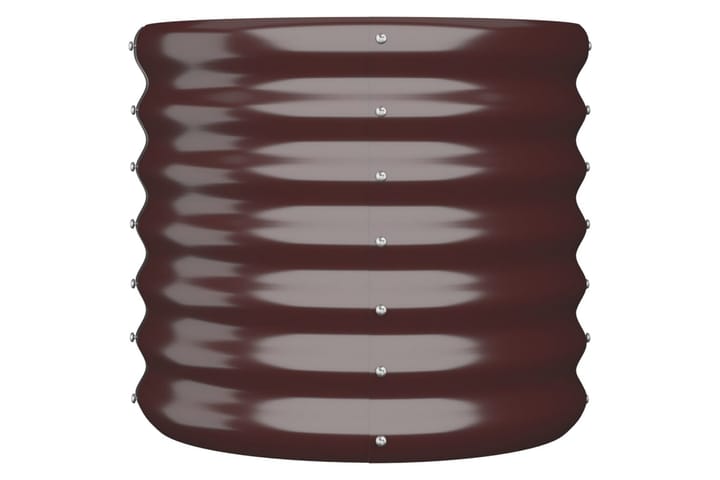 Puutarhakukkalaatikko jauhemaalattu teräs 40x40x36 cm ruskea - Ruskea - Ruukut ulkokäyttöön - Kukkalaatikko