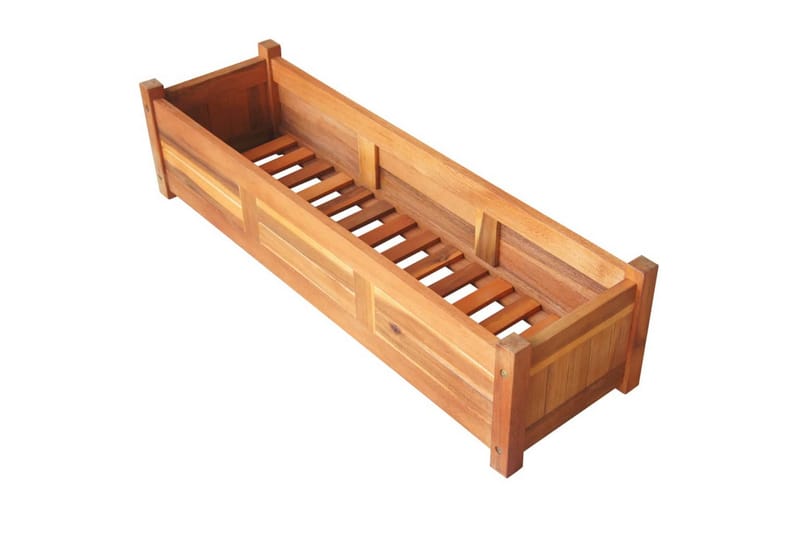 Puutarhan korotetut kukkalaatikot 2 kpl 100x30x25 cm - Ruskea - Piha & ulkoaltaat - Viljely & puutarhanhoito - Kasvatus - Kukkaruukku & Istutusastia - Kukkalaatikko