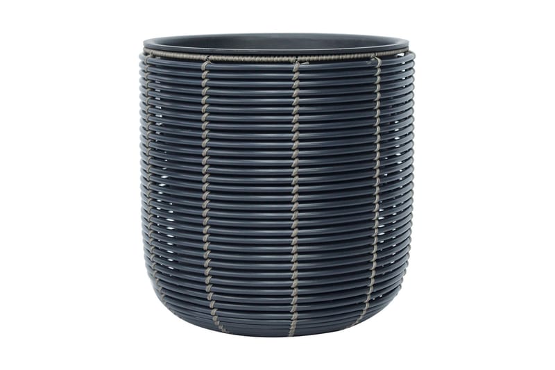 Kukkaruukku Wicker D35xH36 cm Musta - Piha & ulkoaltaat - Viljely & puutarhanhoito - Kasvatus - Kukkaruukku & Istutusastia - Suuret kukkaruukut