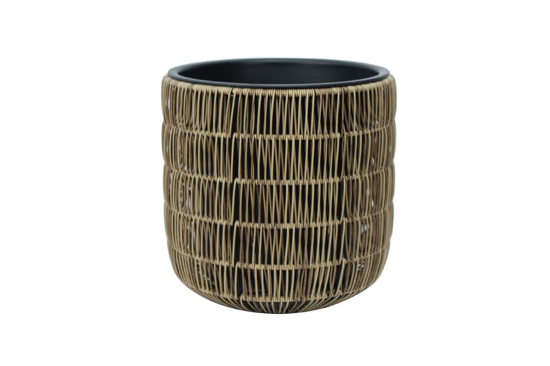 Kukkaruukku Wicker D35xH36 cm Vaaleanruskea - Ruukut ulkokäyttöön - Suuret kukkaruukut