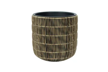 Kukkaruukku Wicker D35xH36 cm Vaaleanruskea - Piha & ulkoaltaat - Viljely & puutarhanhoito - Kasvatus - Kukkaruukku & Istutusastia - Suuret kukkaruukut