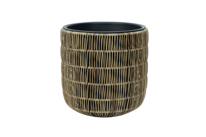 Kukkaruukku Wicker D35xH36 cm Vaaleanruskea, undefined