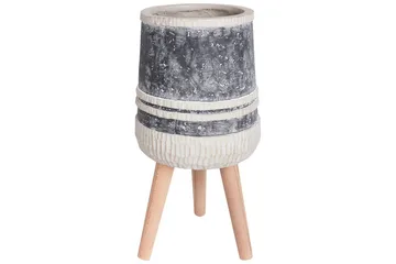 Trädgårdskruka Beliani Arisaema Light grey||Beige||Light colored wood - Piha & ulkoaltaat - Viljely & puutarhanhoito - Kasvatus - Kukkaruukku & Istutusastia - Suuret kukkaruukut