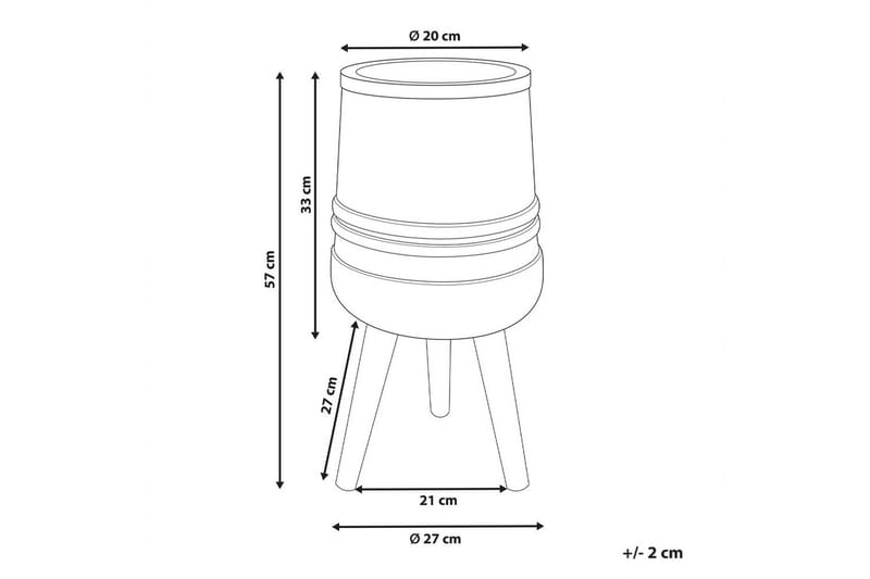 Trädgårdskruka Beliani Arisaema Light grey||Beige||Light colored wood - Piha & ulkoaltaat - Viljely & puutarhanhoito - Kasvatus - Kukkaruukku & Istutusastia - Suuret kukkaruukut