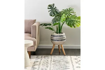 Trädgårdskruka Beliani Athyrium Beige||Light grey||Light colored wood - Piha & ulkoaltaat - Viljely & puutarhanhoito - Kasvatus - Kukkaruukku & Istutusastia - Suuret kukkaruukut