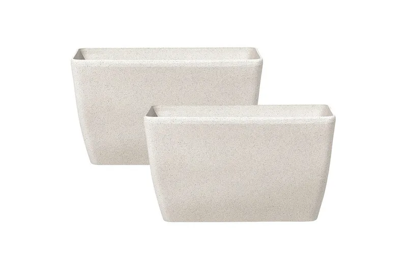 Trädgårdskruka Beliani Baris set om 2 Beige, 74x32x45 cm Beige