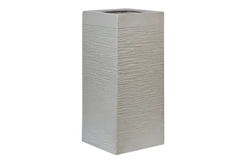 Trädgårdskruka Beliani Dion Grå, 26x26x60 cm Grey - Piha & ulkoaltaat - Viljely & puutarhanhoito - Kasvatus - Kukkaruukku & Istutusastia - Suuret kukkaruukut