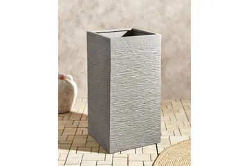 Trädgårdskruka Beliani Dion Grå, 40x40x77 cm Grey - Piha & ulkoaltaat - Viljely & puutarhanhoito - Kasvatus - Kukkaruukku & Istutusastia - Suuret kukkaruukut