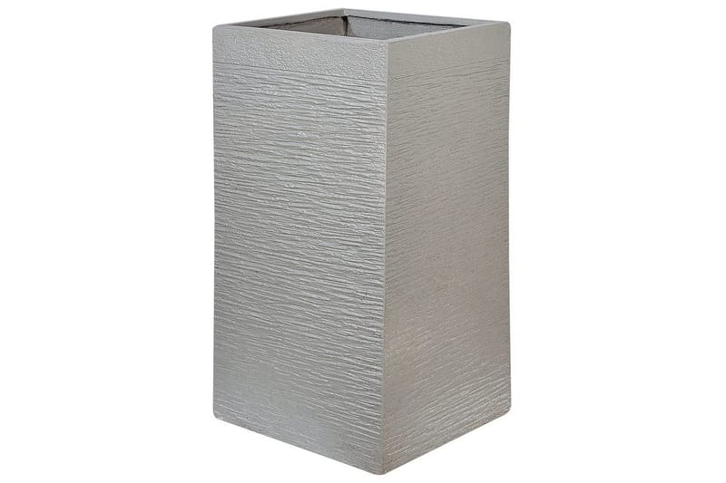 Trädgårdskruka Beliani Dion Grå, 40x40x77 cm Grey - Piha & ulkoaltaat - Viljely & puutarhanhoito - Kasvatus - Kukkaruukku & Istutusastia - Suuret kukkaruukut