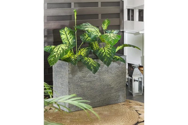 Trädgårdskruka Beliani Edessa Beige, 80x34x56 cm Grey 80x34x56 cm - Piha & ulkoaltaat - Viljely & puutarhanhoito - Kasvatus - Kukkaruukku & Istutusastia - Suuret kukkaruukut