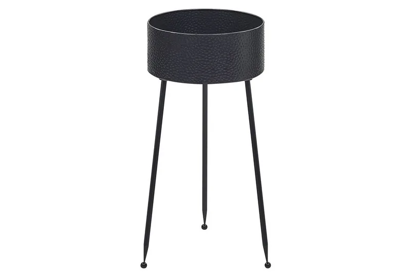 Trädgårdskruka Beliani Leika 29x26x50 cm Black
