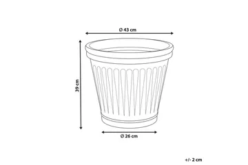 Trädgårdskruka Beliani Maize Beige Beige - Piha & ulkoaltaat - Viljely & puutarhanhoito - Kasvatus - Kukkaruukku & Istutusastia - Suuret kukkaruukut