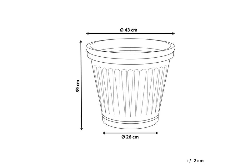 Trädgårdskruka Beliani Maize Beige Beige - Piha & ulkoaltaat - Viljely & puutarhanhoito - Kasvatus - Kukkaruukku & Istutusastia - Suuret kukkaruukut