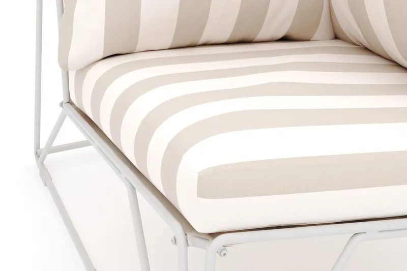 Usteryd Kulmamoduuli Ulkokäyttöön - Beige/Raidallinen - Puutarhakalusteet - Tarvikkeet ulos - Tee se itse-moduulit - Kulmamoduuli ulkosohva