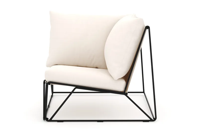 Usteryd Kulmamoduuli Ulkokäyttöön - Musta/Beige - Puutarhakalusteet - Tarvikkeet ulos - Tee se itse-moduulit - Kulmamoduuli ulkosohva