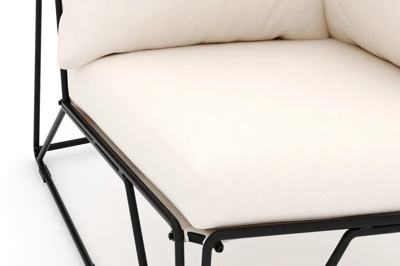 Usteryd Kulmamoduuli Ulkokäyttöön - Musta/Beige - Puutarhakalusteet - Tarvikkeet ulos - Tee se itse-moduulit - Kulmamoduuli ulkosohva