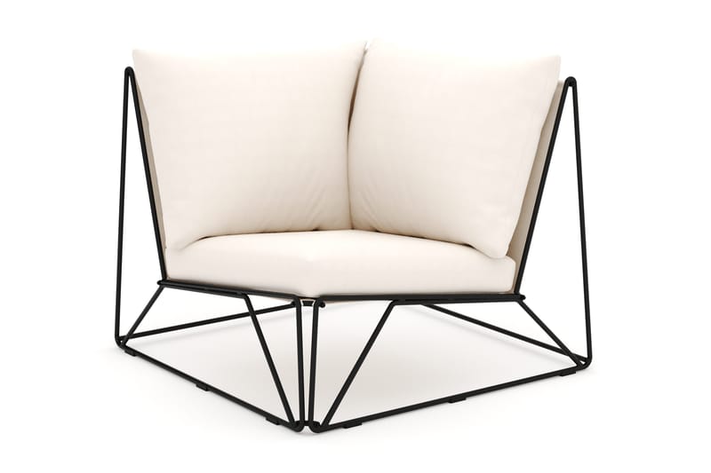 Usteryd Kulmamoduuli Ulkokäyttöön - Musta/Beige - Puutarhakalusteet - Tarvikkeet ulos - Tee se itse-moduulit - Kulmamoduuli ulkosohva