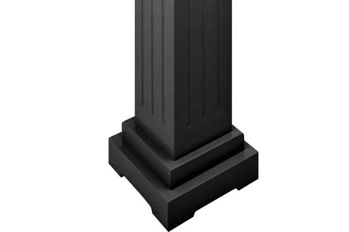 Kukkateline klassinen pilari neliö musta 17x17x66 cm MDF - Musta - Kukkakeppi