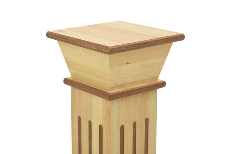 Kukkateline klassinen pilari neliö vaalea puu 17x17x66 cm - Ruskea - Piha & ulkoaltaat - Viljely & puutarhanhoito - Kasvatus - Kasvituet - Kukkakeppi