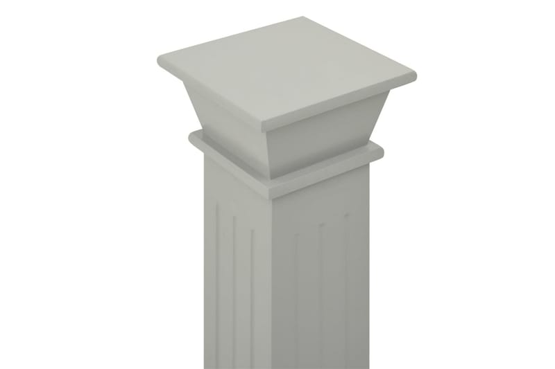 Kukkateline klassinen pilari neliö harmaa 17x17x66 cm MDF - Harmaa - Piha & ulkoaltaat - Viljely & puutarhanhoito - Kasvatus - Kasvituet - Kukkakeppi