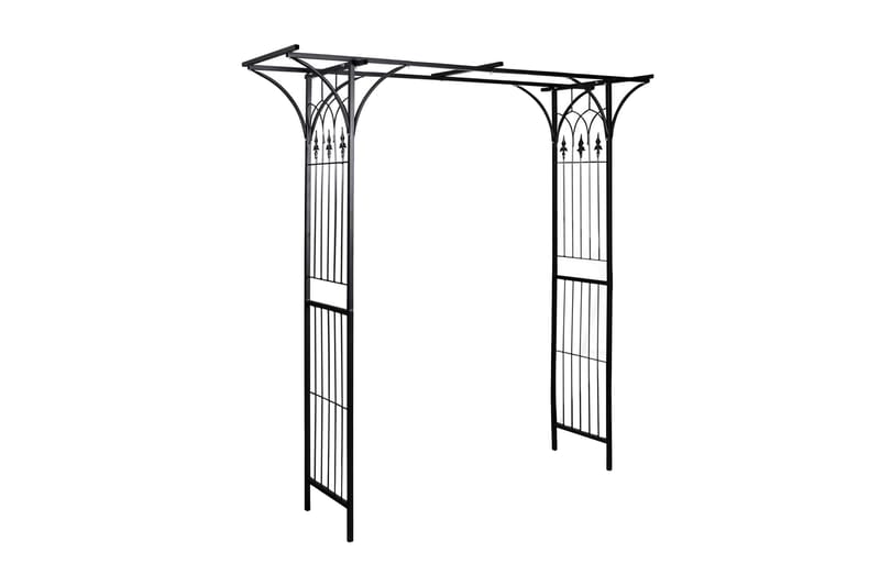 Puutarhakaari 200x52x204 cm - Musta - Ruusukaari - Portti ulos