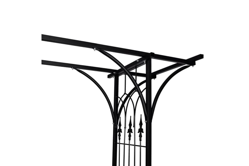 Puutarhakaari 200x52x204 cm - Musta - Piha & ulkoaltaat - Viljely & puutarhanhoito - Kasvatus - Kasvituet - Ruusukaari