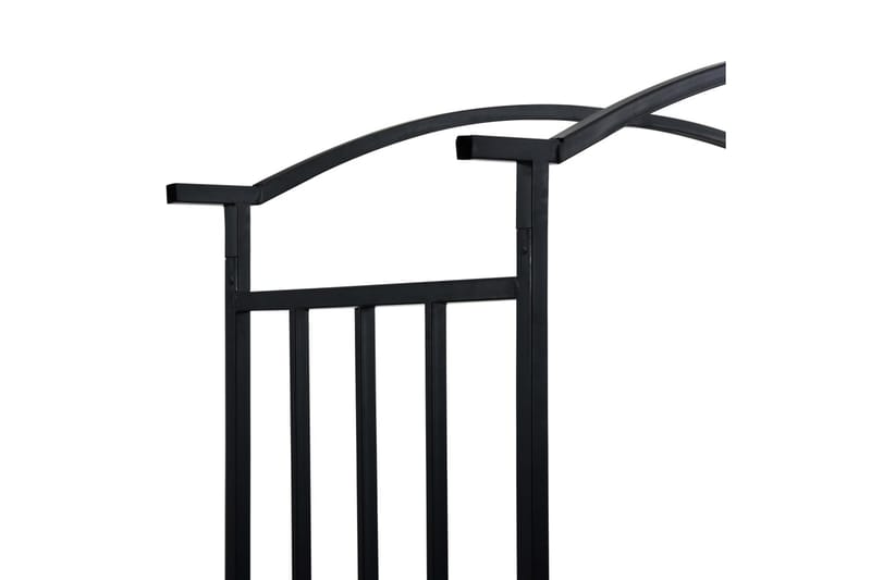 Puutarhakaari penkillä musta 114x45x205 cm rauta - Musta - Piha & ulkoaltaat - Viljely & puutarhanhoito - Kasvatus - Kasvituet - Ruusukaari