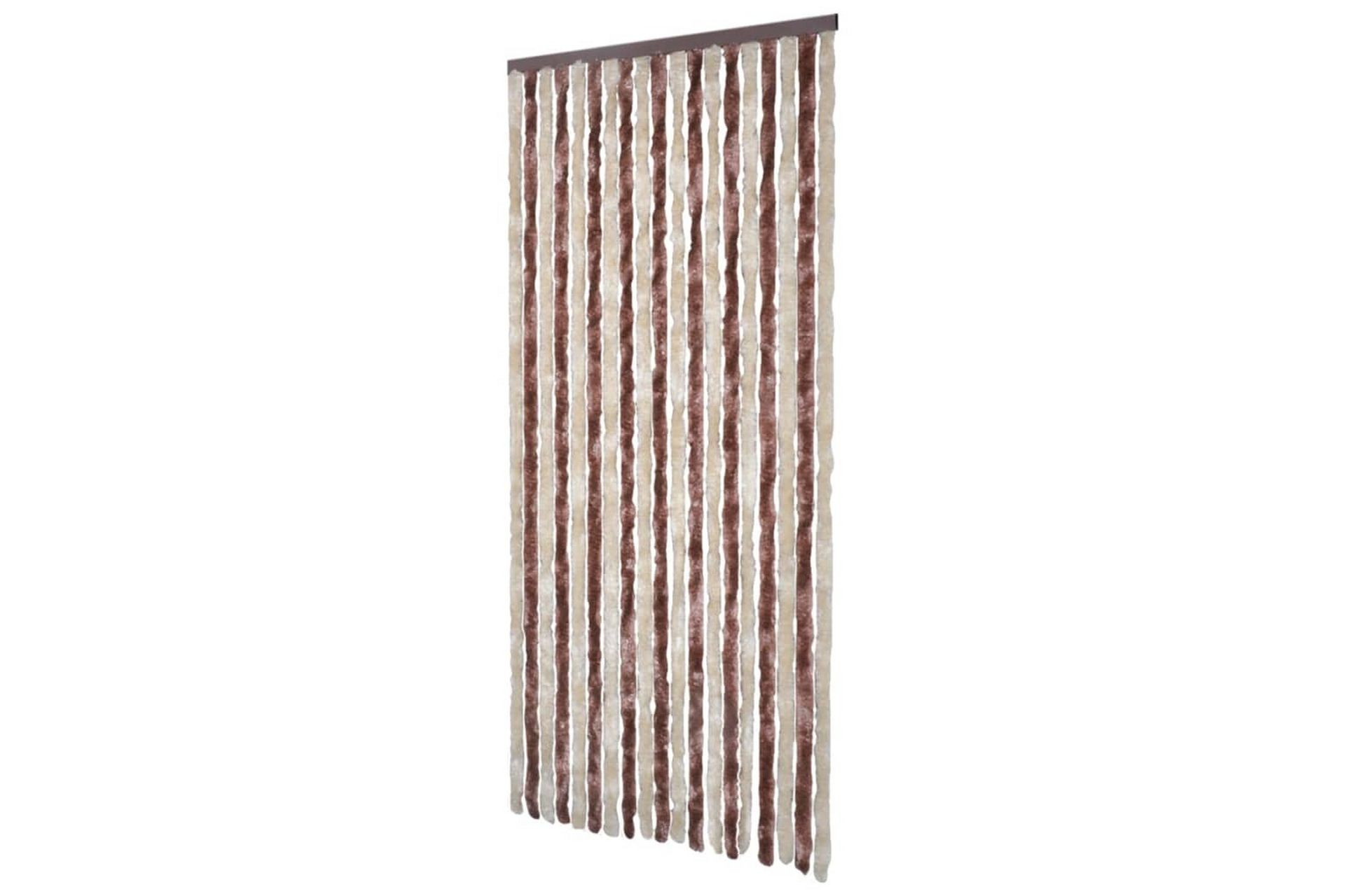 Hyönteisverho beige ja vaaleanruskea 120x220 cm Chenille - Ruskea - Piha & ulkoaltaat - Viljely & puutarhanhoito - Kasvatus - Tuholaisten torjunta - Hyttyssuoja