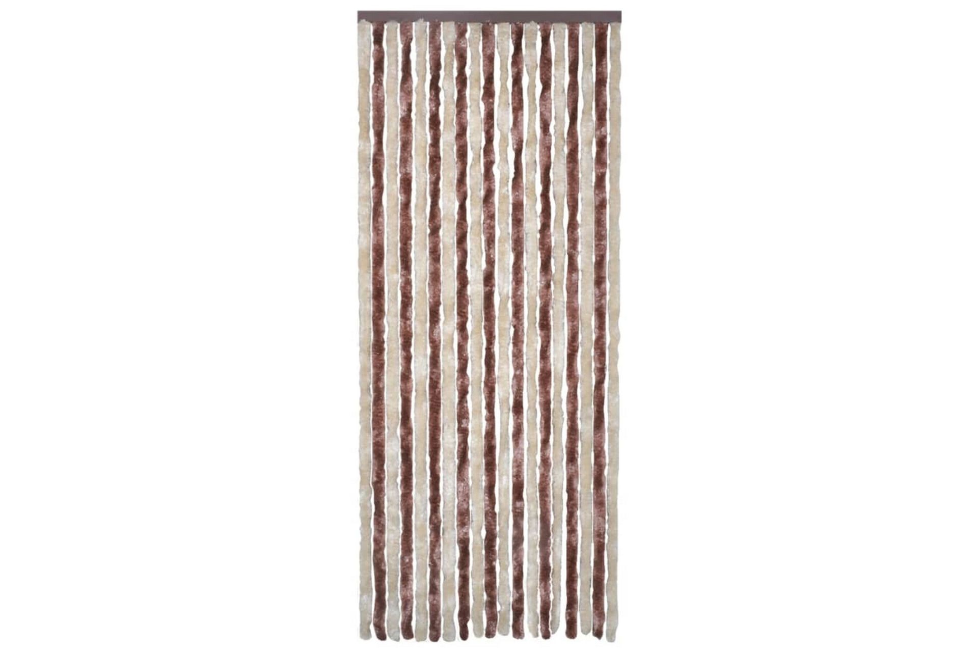 Hyönteisverho beige ja vaaleanruskea 120x220 cm Chenille - Ruskea - Piha & ulkoaltaat - Viljely & puutarhanhoito - Kasvatus - Tuholaisten torjunta - Hyttyssuoja