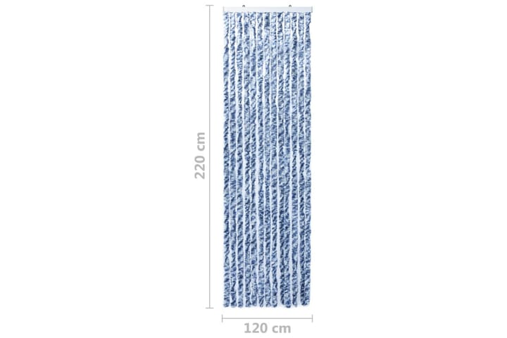 Hyönteisverho sinivalkoinen 120x220 cm Chenille - Sininen - Hyttyssuoja - Hyttysverkko
 - Retkeilytarvikkeet