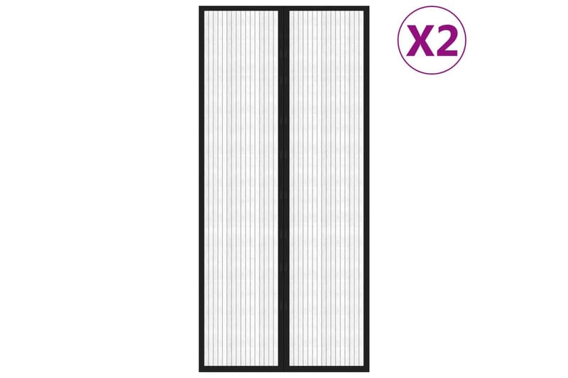 Hyönteisverhot oveen 2 kpl magneettikiinnitys musta 210x90cm - Musta - Piha & ulkoaltaat - Viljely & puutarhanhoito - Kasvatus - Tuholaisten torjunta - Hyttyssuoja