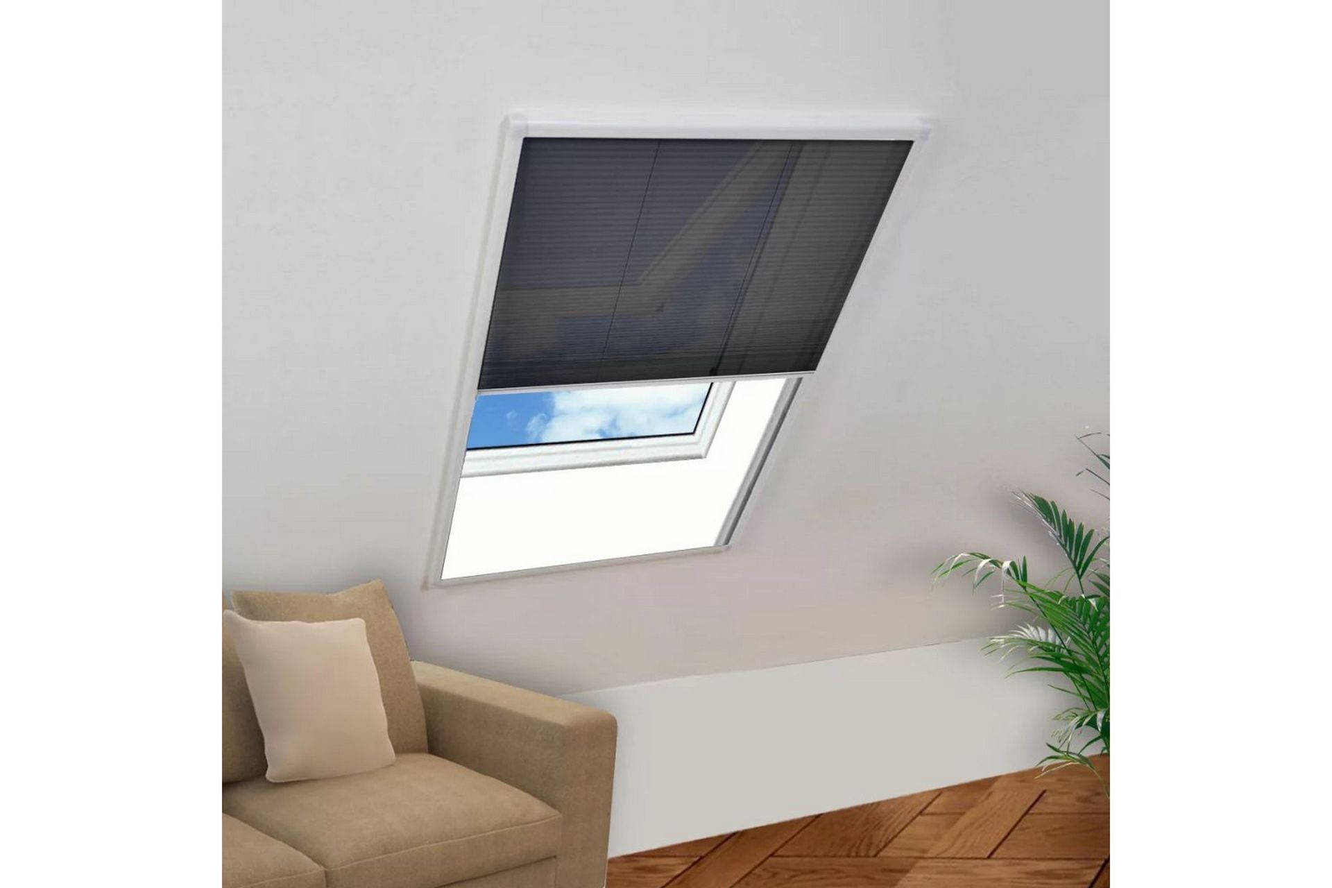 Laskostettu hyönteisverkko ikkunaan 60x80 cm alumiini - Valkoinen - Piha & ulkoaltaat - Viljely & puutarhanhoito - Kasvatus - Tuholaisten torjunta - Hyttyssuoja