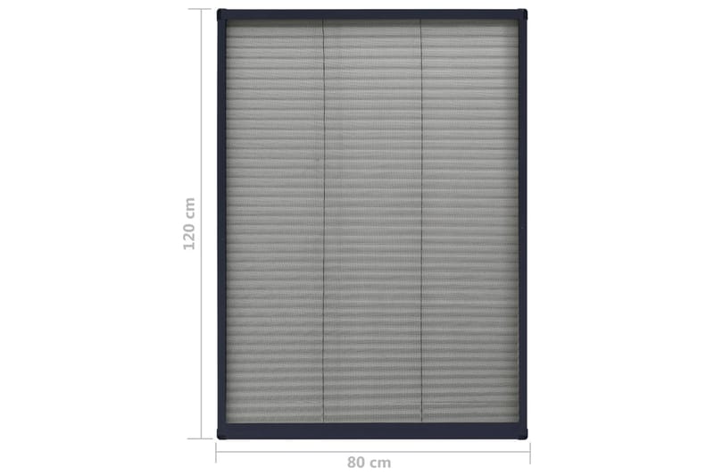 Laskostettu hyönteisverkko ikkunaan alumiini 80x160 cm - Antrasiitti - Piha & ulkoaltaat - Viljely & puutarhanhoito - Kasvatus - Tuholaisten torjunta - Hyttyssuoja