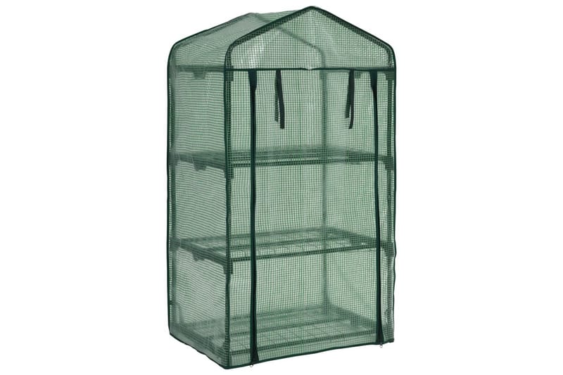 3-tasoinen minikasvihuone 69x49x125 cm - Vihreä - Piha & ulkoaltaat - Viljely & puutarhanhoito - Kasvihuone
 - Vapaasti seisova kasvihuone