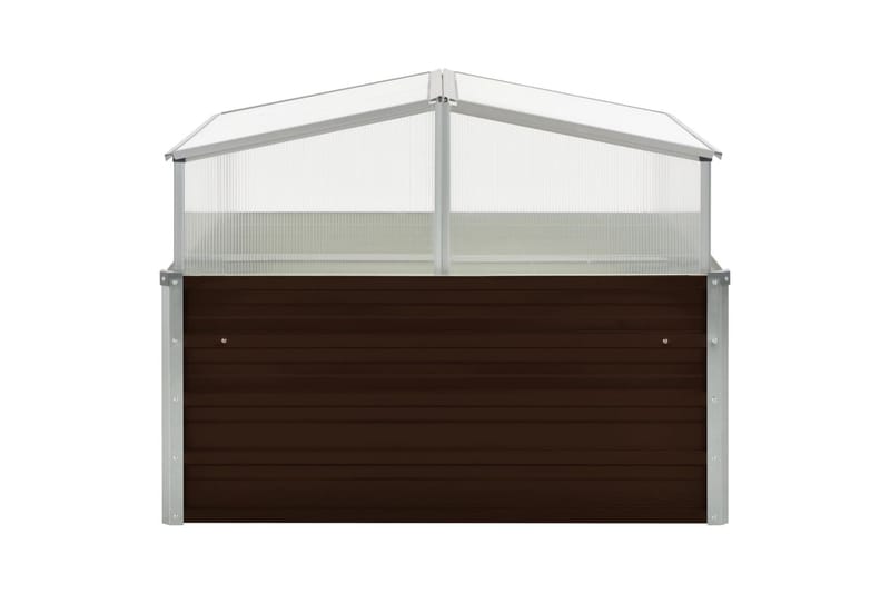 Kasvihuone 100x100x85 cm galvanoitu teräs ruskea - Läpinäkyvä - Piha & ulkoaltaat - Viljely & puutarhanhoito - Kasvihuone
 - Vapaasti seisova kasvihuone