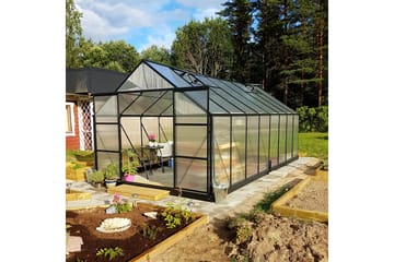 Kasvihuone 18m² Premium | Erityiskorkea viljelykorkeus - Piha & ulkoaltaat - Viljely & puutarhanhoito - Kasvihuone
 - Vapaasti seisova kasvihuone