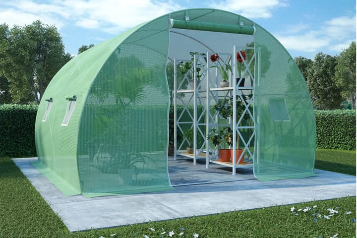 Kasvihuone 9m² 300x300x200 cm - Vihreä - Vapaasti seisova kasvihuone - Kasvihuone