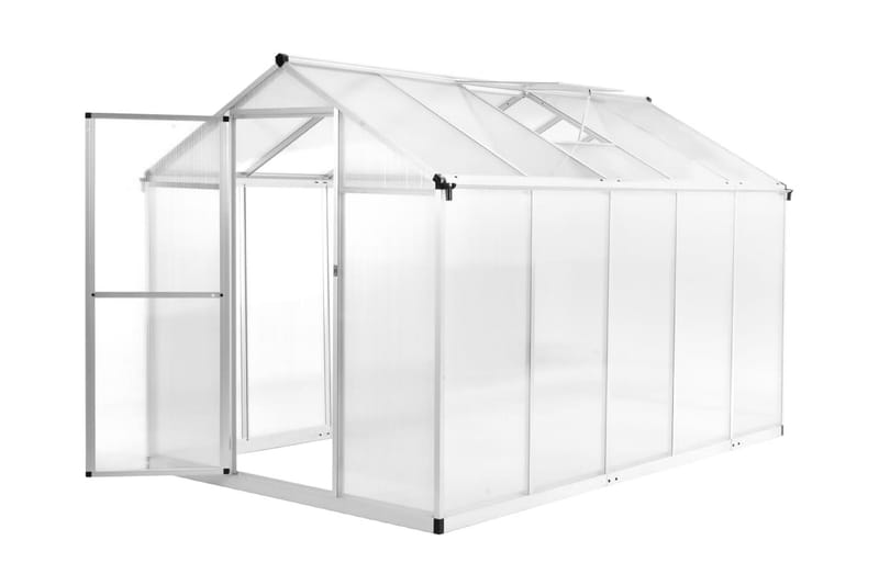 Kasvihuone alumiini 302x190x195 cm 11,19 m³ - Läpinäkyvä - Piha & ulkoaltaat - Viljely & puutarhanhoito - Kasvihuone
 - Vapaasti seisova kasvihuone