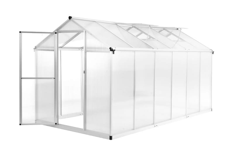 Kasvihuone alumiini 362x190x195 cm 13,41 m³ - Läpinäkyvä - Piha & ulkoaltaat - Viljely & puutarhanhoito - Kasvihuone
 - Vapaasti seisova kasvihuone