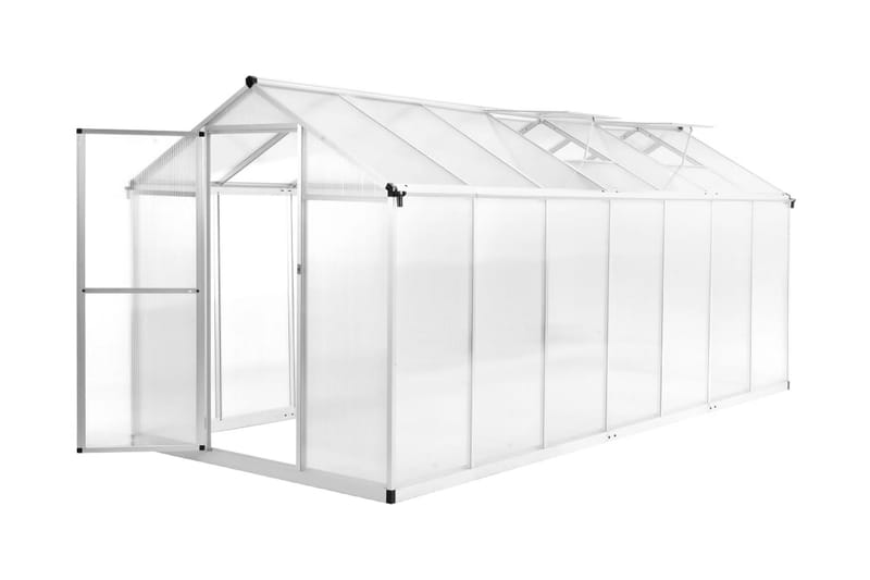 Kasvihuone alumiini 421x190x195 cm 15,6 m³ - Läpinäkyvä - Piha & ulkoaltaat - Viljely & puutarhanhoito - Kasvihuone
 - Vapaasti seisova kasvihuone