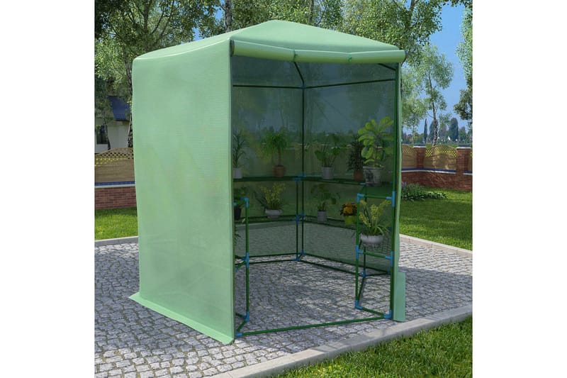 Kasvihuone hyllyillä teräs 227x223 cm - Piha & ulkoaltaat - Viljely & puutarhanhoito - Kasvihuone
 - Vapaasti seisova kasvihuone