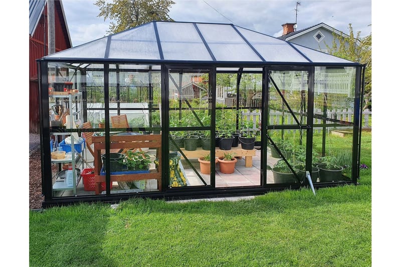 Kasvihuone Marvell 13m² - Antrasiitti - Piha & ulkoaltaat - Viljely & puutarhanhoito - Kasvihuone
 - Vapaasti seisova kasvihuone
