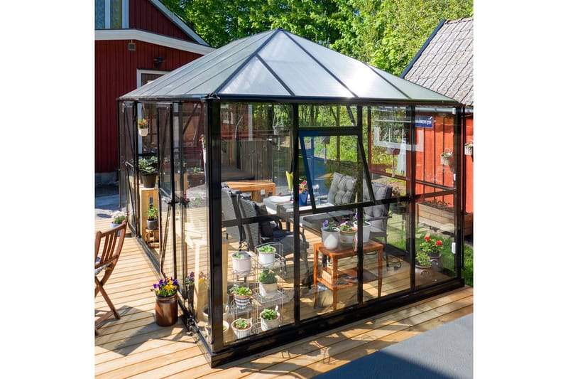Kasvihuone Marvell 13m² - Antrasiitti - Piha & ulkoaltaat - Viljely & puutarhanhoito - Kasvihuone
 - Vapaasti seisova kasvihuone