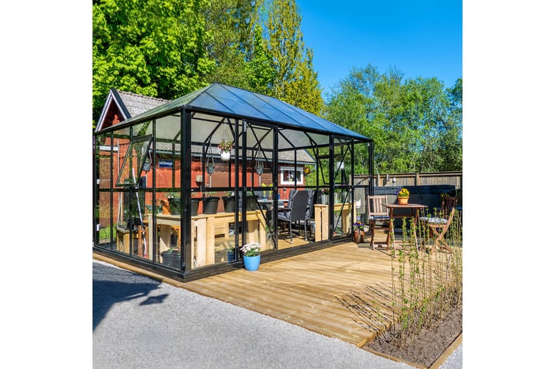 Kasvihuone Marvell 13m² - Antrasiitti - Piha & ulkoaltaat - Viljely & puutarhanhoito - Kasvihuone
 - Vapaasti seisova kasvihuone