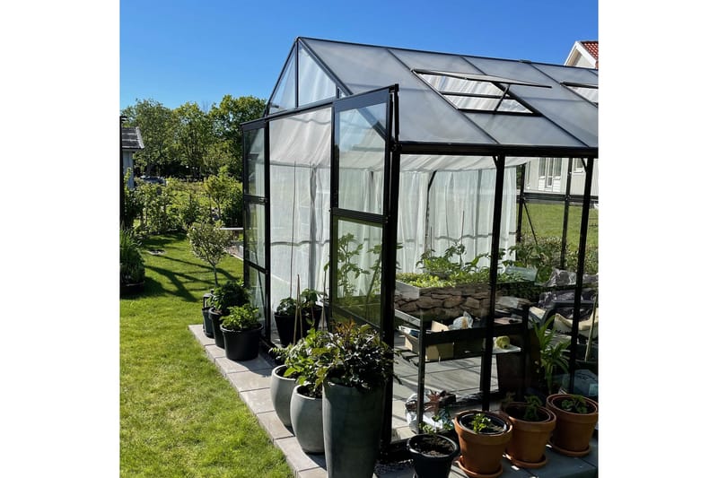 Kasvihuone Marvell 8,0m² - Antrasiitti - Piha & ulkoaltaat - Viljely & puutarhanhoito - Kasvihuone
 - Vapaasti seisova kasvihuone
