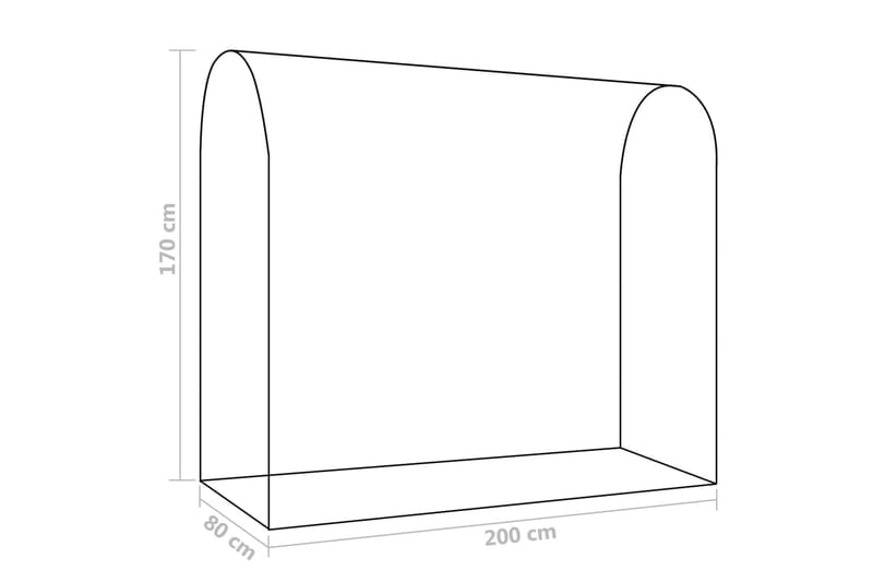 Kasvihuone vetoketjullisella ovella 200x80x170 cm - Vihreä - Piha & ulkoaltaat - Viljely & puutarhanhoito - Kasvihuone
 - Vapaasti seisova kasvihuone