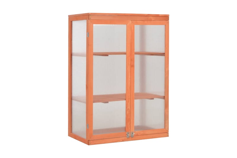 Kasvihuone puu 75 x 47 x 109 cm - Ruskea - Piha & ulkoaltaat - Viljely & puutarhanhoito - Kasvihuone
 - Vapaasti seisova kasvihuone