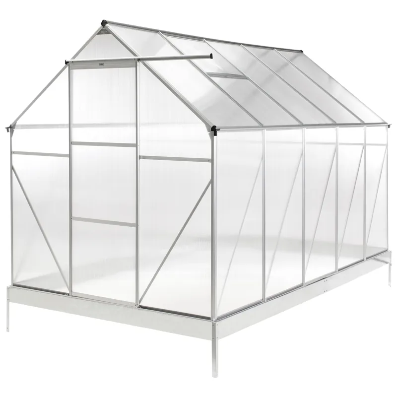 Kasvihuone puutarhaan Apulia Hopea 315 cm, Hopea/Läpinäkyvä