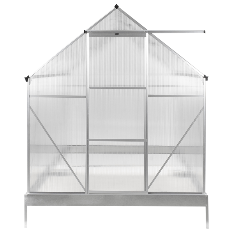 Kasvihuone puutarhaan Apulia Hopea 315 cm - Hopea/Läpinäkyvä - Piha & ulkoaltaat - Viljely & puutarhanhoito - Kasvihuone - Vapaasti seisova kasvihuone