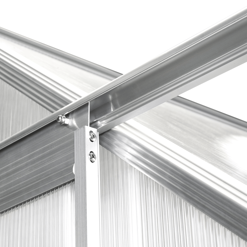 Kasvihuone puutarhaan Apulia Hopea 315 cm - Hopea/Läpinäkyvä - Piha & ulkoaltaat - Viljely & puutarhanhoito - Kasvihuone - Vapaasti seisova kasvihuone